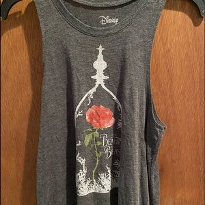 Disney beauty and the beast muscle tank
